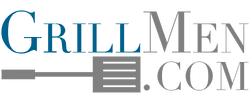 Logo with text "GrillMen.com" and spatula.