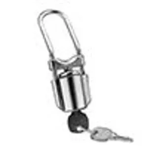 Silver keychain with a carabiner clip and two small keys.