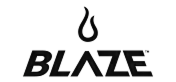 Black and white logo of BLAZE with a flame symbol above.